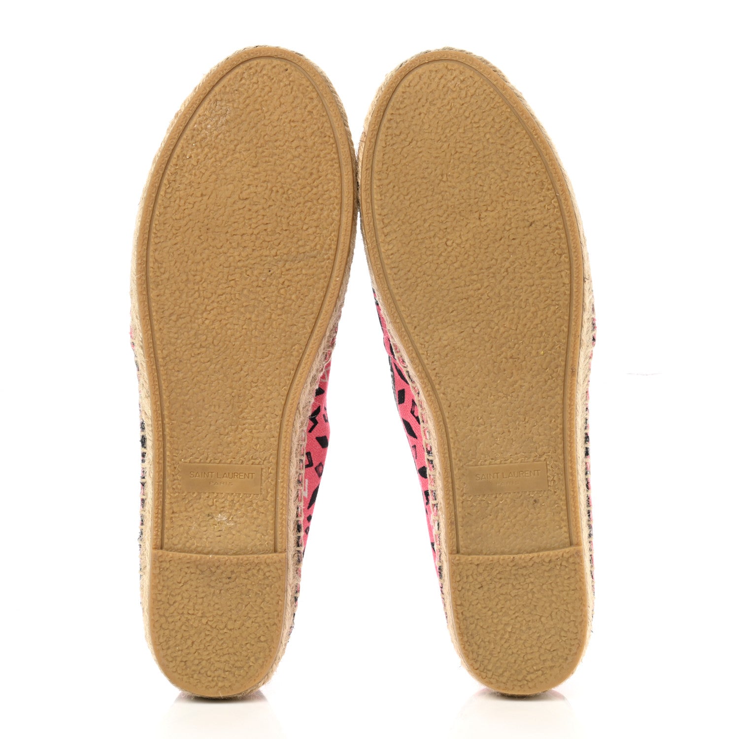 Saint Laurent Canvas Radio Print Espadrilles 39 Pink Black 5 of 9