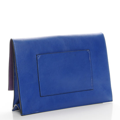 Proenza Schouler Lambskin Small Lunch Bag Clutch Royal Blue Veruca Salt 3 of 8