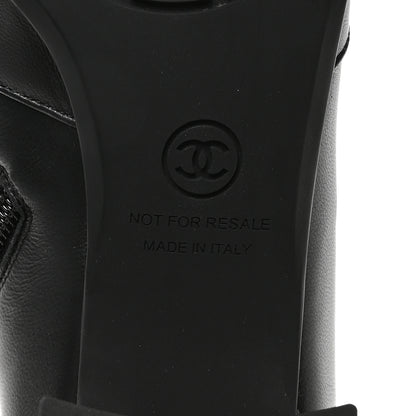 Chanel Stretch Lambskin Cap Toe CC Uniform Short Boots 38.5 Black 7 of 8