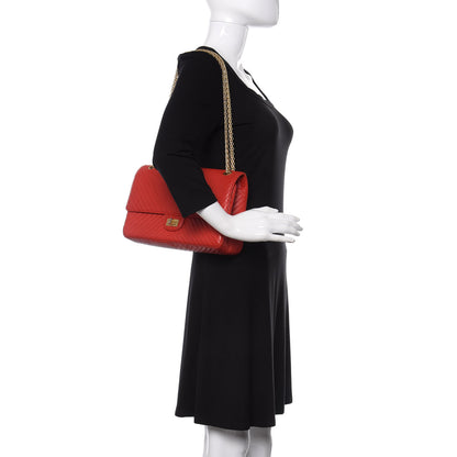 Chanel Sheepskin Chevron Quilted 2.55 Reissue 226 Flap Red 2 of 14