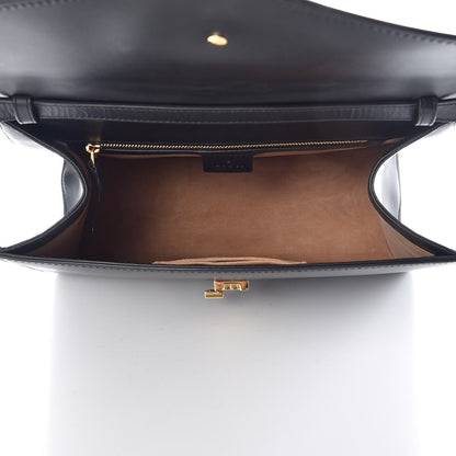 Gucci Calfskin Medium Sylvie Top Handle Bag Black 5 of 7