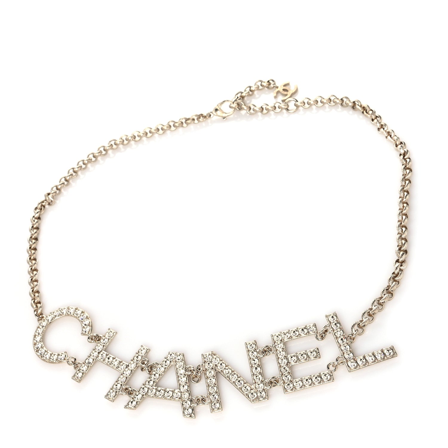 Chanel Crystal Chanel Logo Belt Gold 1 of 5