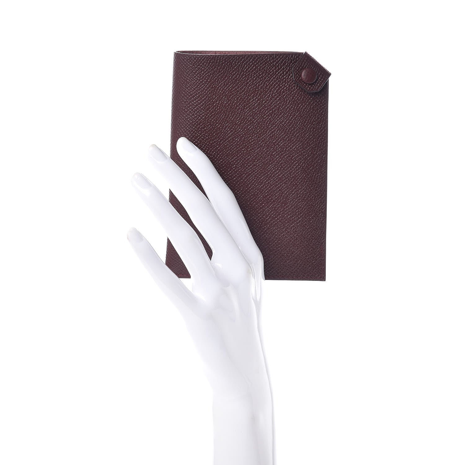 Hermes Epsom Tarmac PM Passport Holder Bordeaux 2 of 7