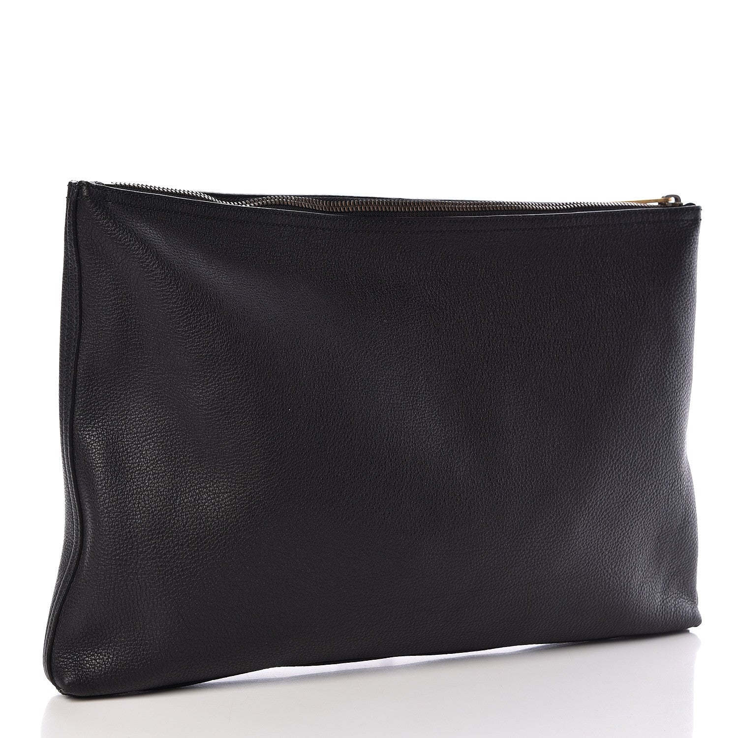 Gucci Pebbled Calfskin Large Logo Portfolio Clutch Black 3 of 7