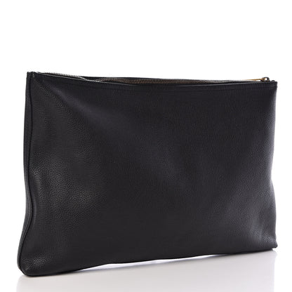 Gucci Pebbled Calfskin Large Logo Portfolio Clutch Black 3 of 7