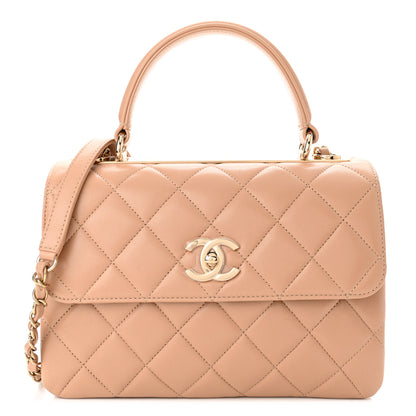Chanel Lambskin Quilted Small Trendy CC Dual Handle Flap Bag Beige 1 of 10