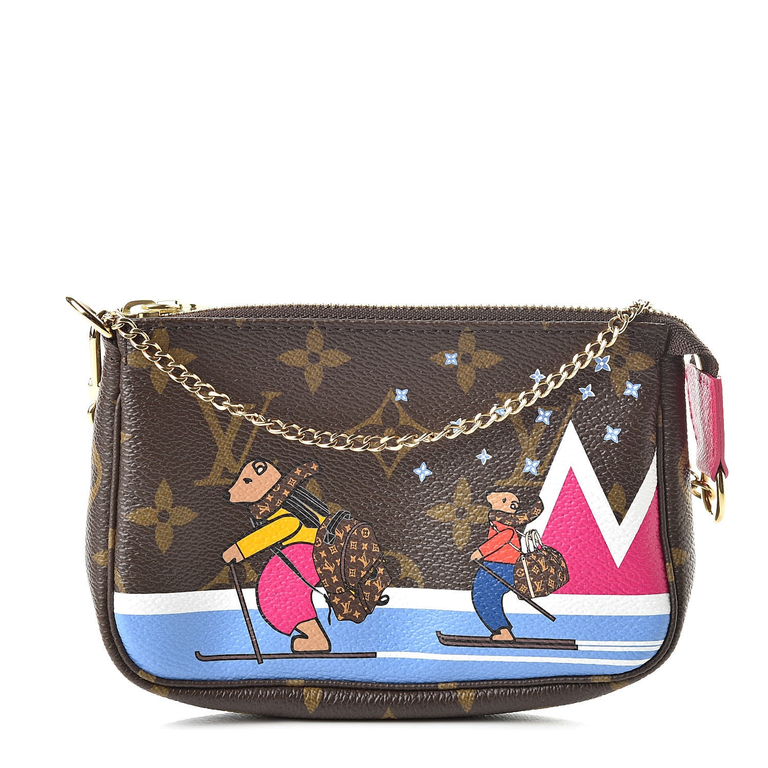 Louis Vuitton Monogram 2018 Christmas Animation Mini Bears Pochette Accessories 1 of 8