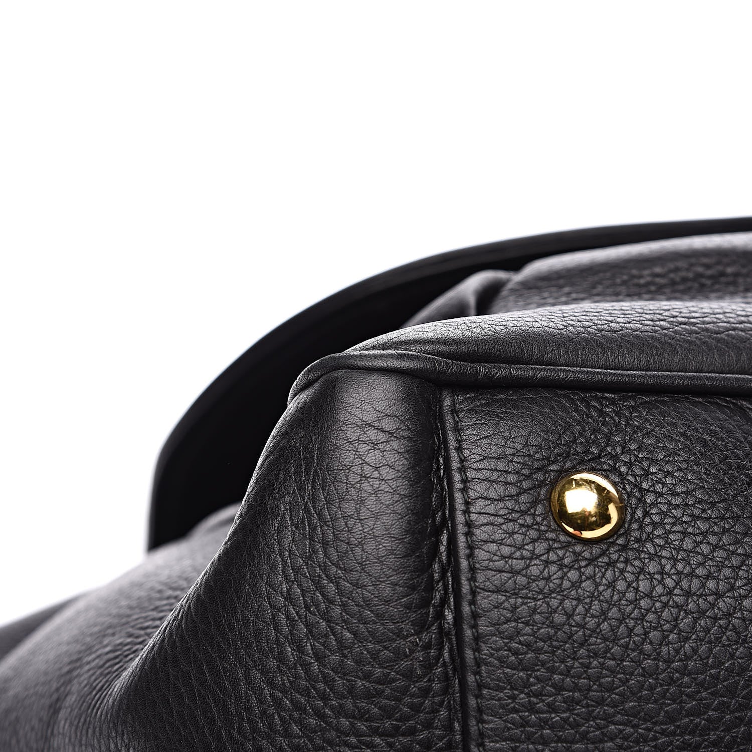 Gucci Pebbled Calfskin Medium 1973 Top Handle Satchel Black 9 of 19