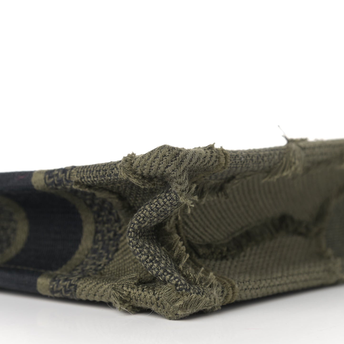Canvas Embroidered Camouflage Mini Book Tote Green
