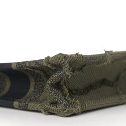 Christian Dior Canvas Embroidered Camouflage Mini Book Tote Green 5 of 11