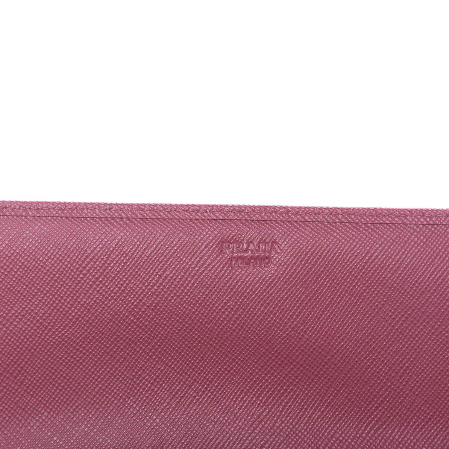 Prada Saffiano Metal Oro Chain Wallet Peonia 6 of 11