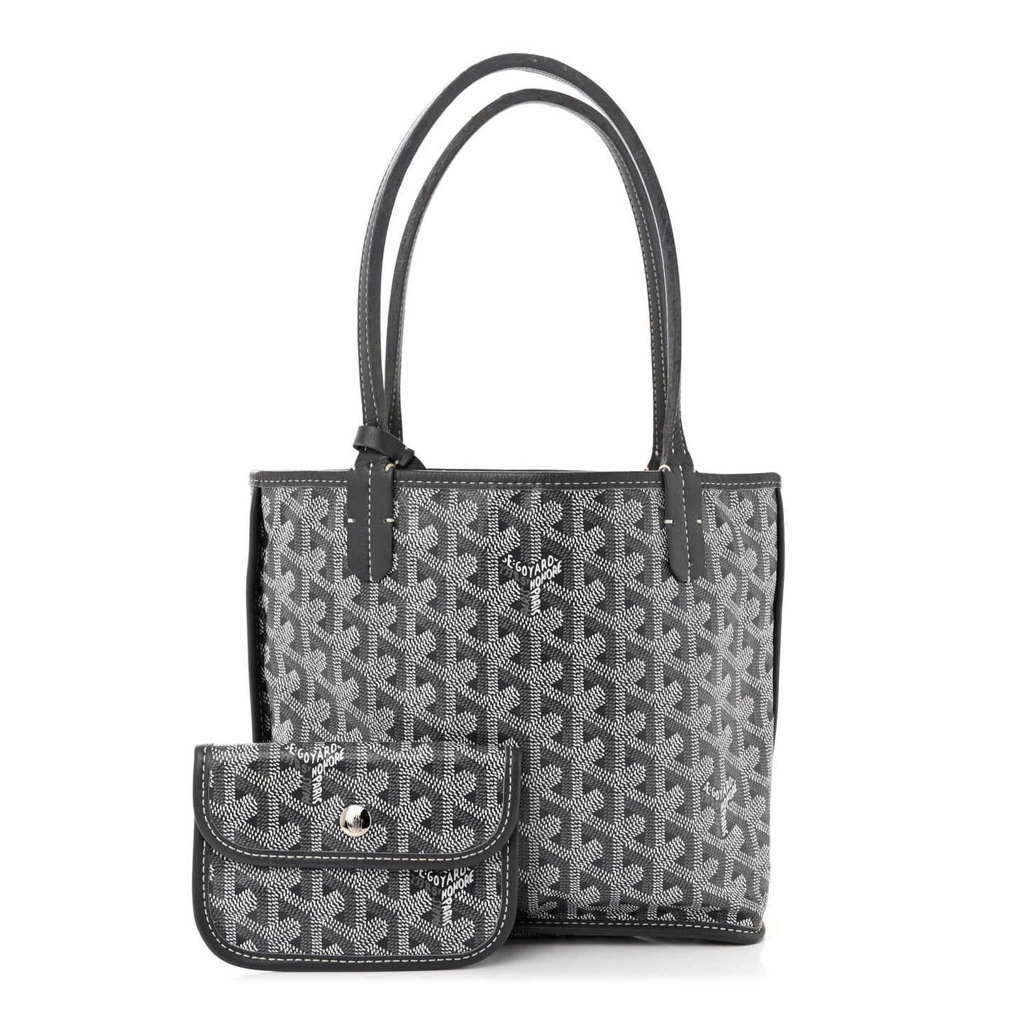 Goyardine Reversible Mini Anjou Grey
