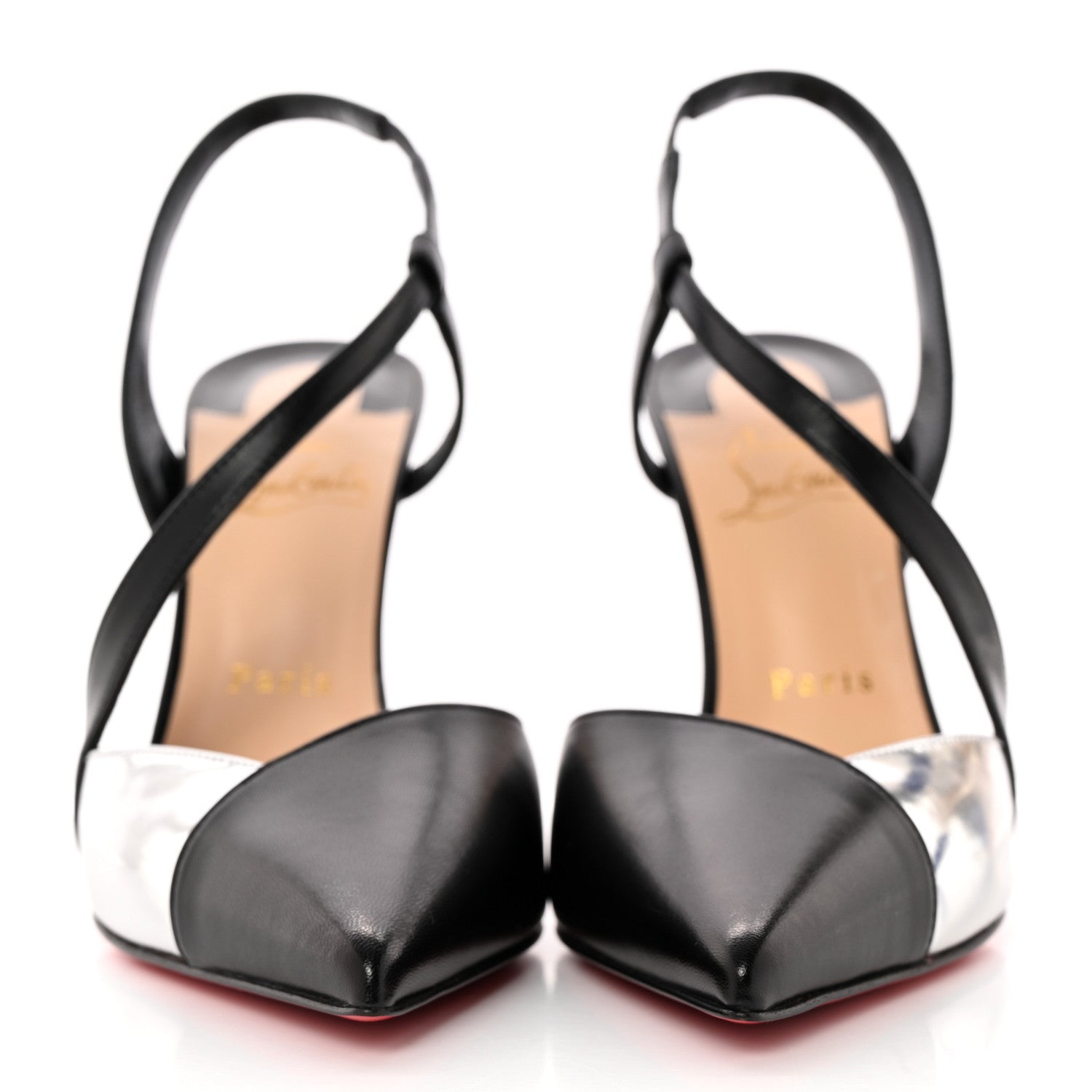 Christian Louboutin Nappa Platina 100 Pumps 38.5 Black Silver 2 of 11