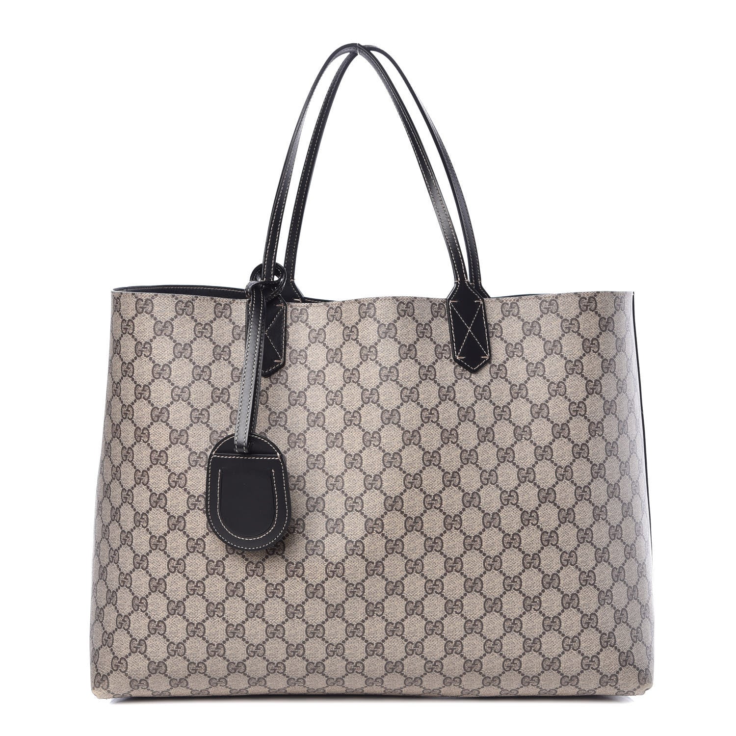 Gucci GG Supreme Monogram Large Reversible Tote Beige Black 1 of 20
