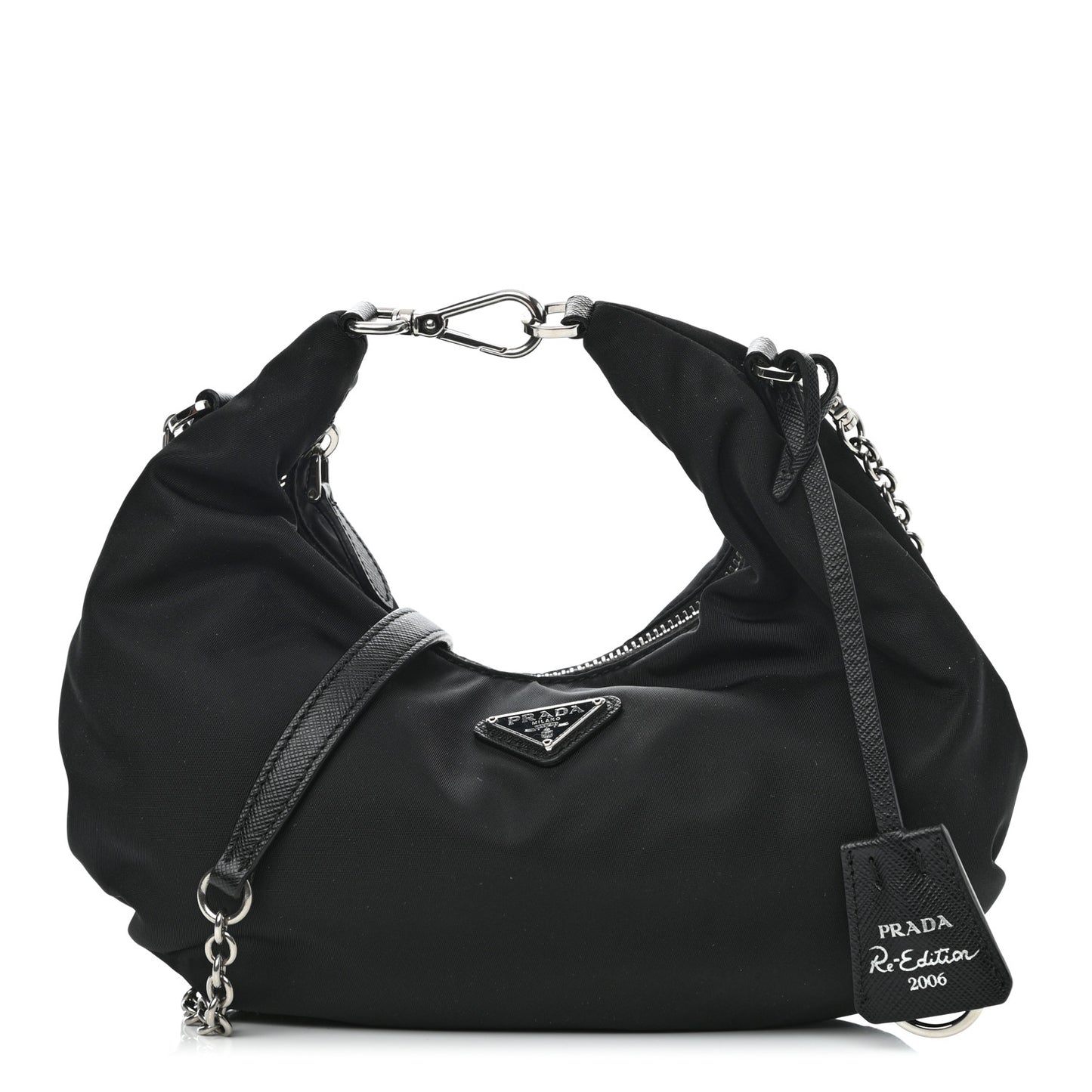 Tessuto Nylon Saffiano Re-Edition 2006 Shoulder Bag Black