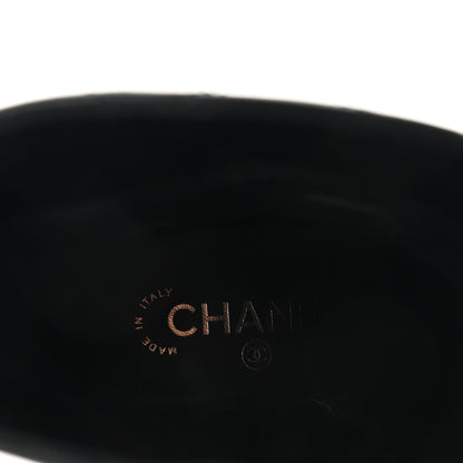 Chanel Calfskin Chain CC Cap Toe Short Boots 37.5 Black 8 of 10
