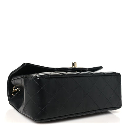 Chanel Lambskin Quilted Mini Rectangular Flap Black 4 of 10