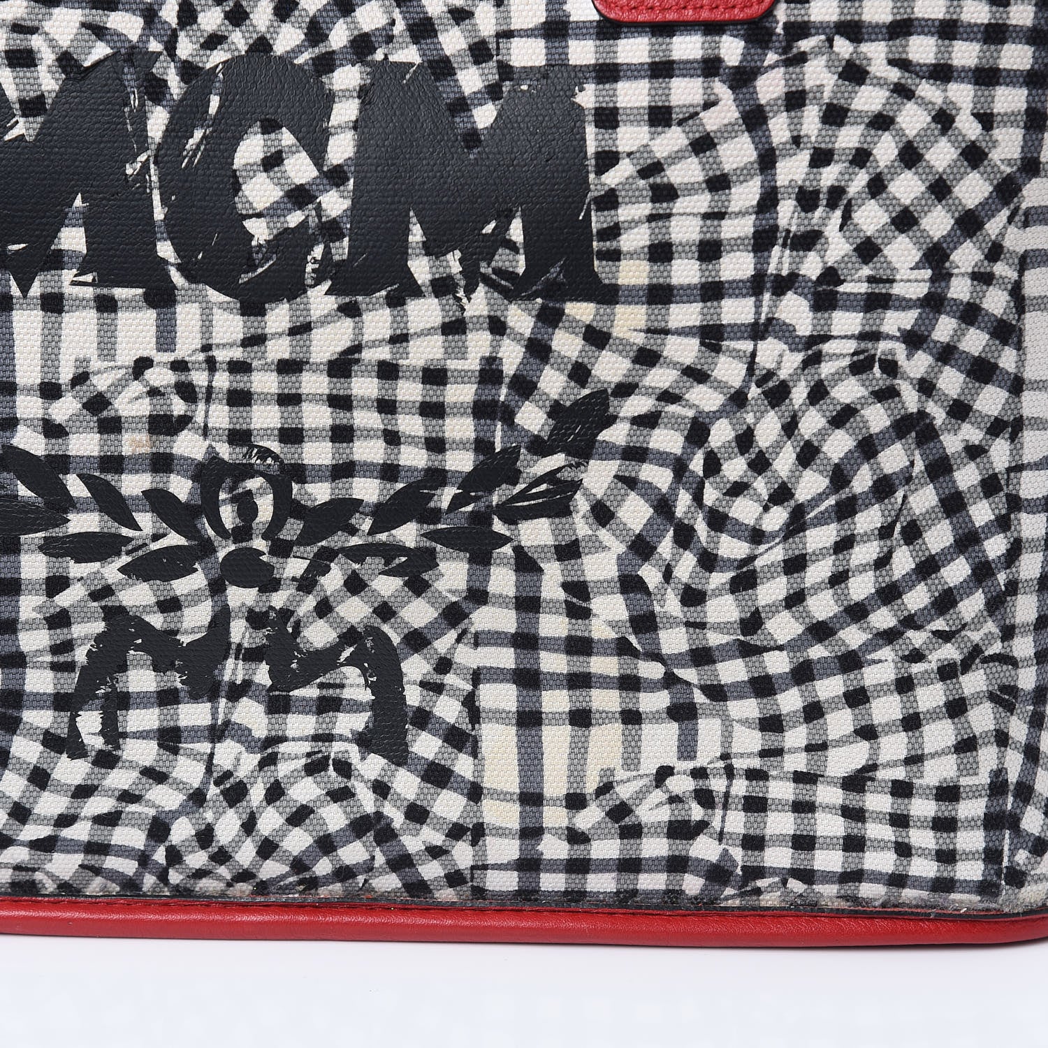 MCM Visetos Medium Liz Reversible Shopper Tote Ruby Red 22 of 23