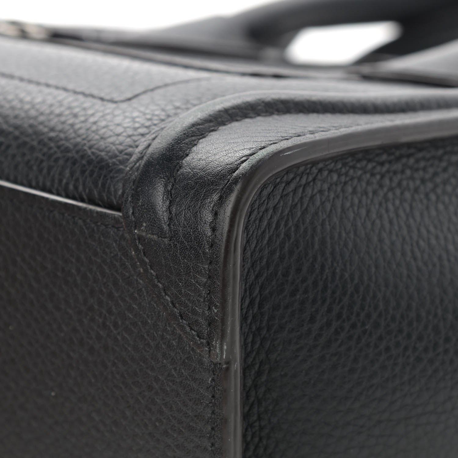 Celine Drummed Calfskin Nano Luggage Black 9 of 22