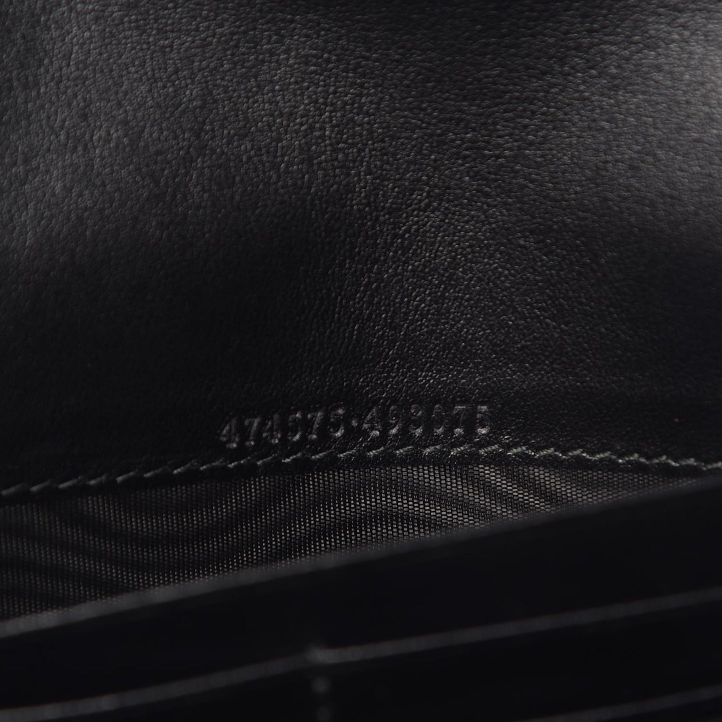Calfskin Matelasse GG Marmont Chain Wallet Black