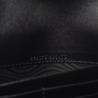 Gucci Calfskin Matelasse GG Marmont Chain Wallet Black 7 of 10