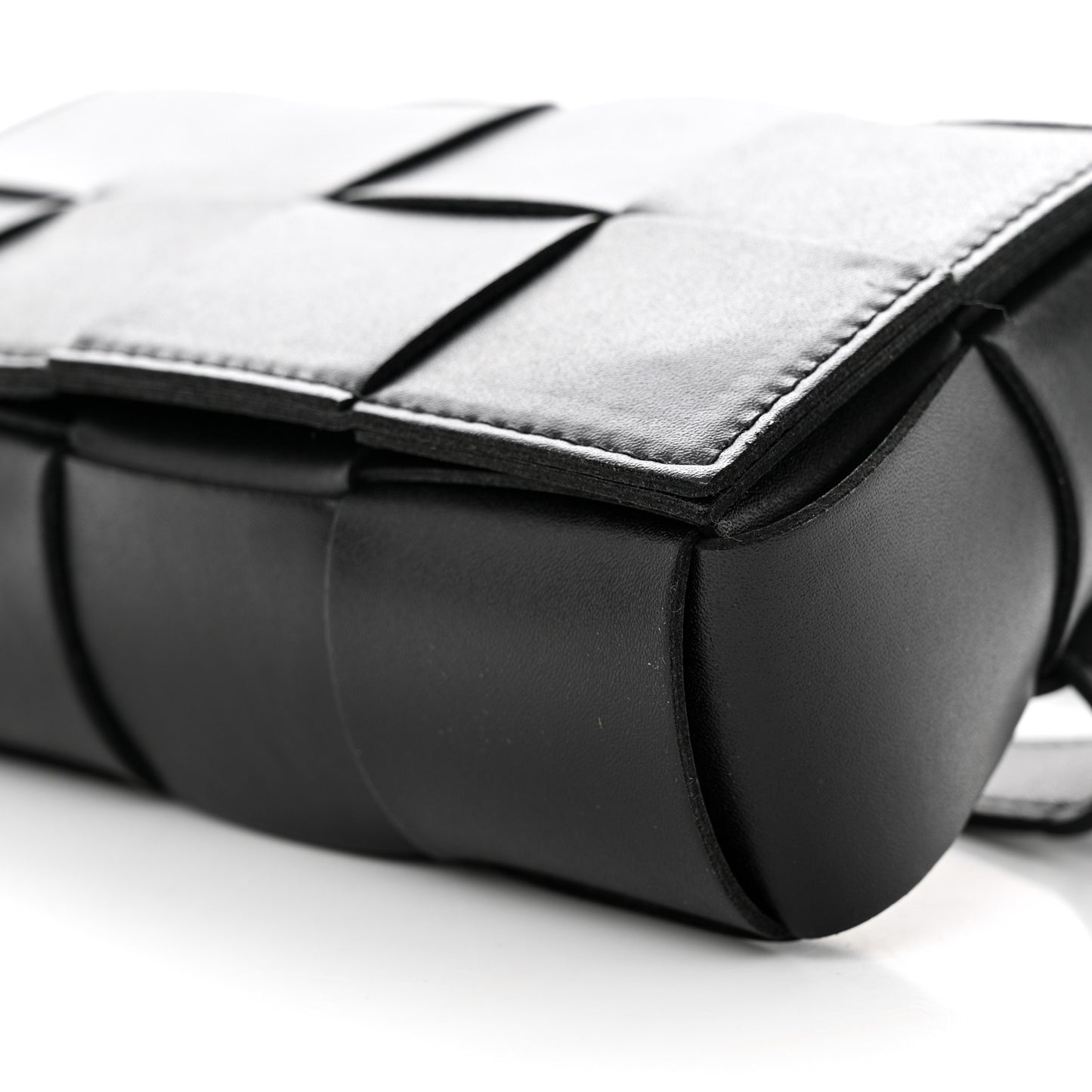 Nappa Maxi Intreccio The Belt Cassette Bag Black