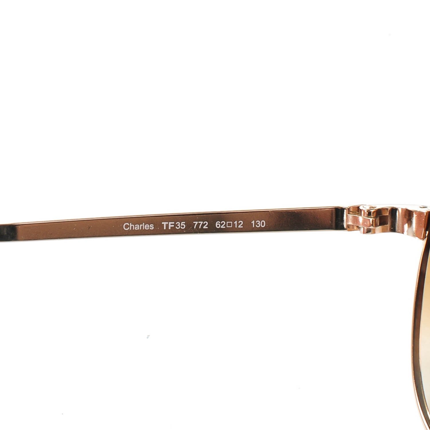Tom Ford Metal Charles Aviator Sunglasses TF35 Gold 4 of 6