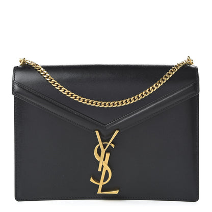 Saint Laurent Smooth Calfskin Monogram Cassandra Clasp Bag Black 1 of 9
