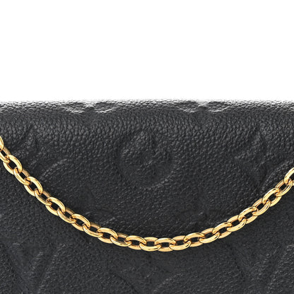 Louis Vuitton Empreinte Pochette Felicie Chain Wallet Black 10 of 14