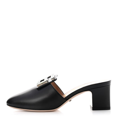 Gucci Malaga Kid Crystal Square G Madelyn 60mm Mules 37.5 Black 1 of 10