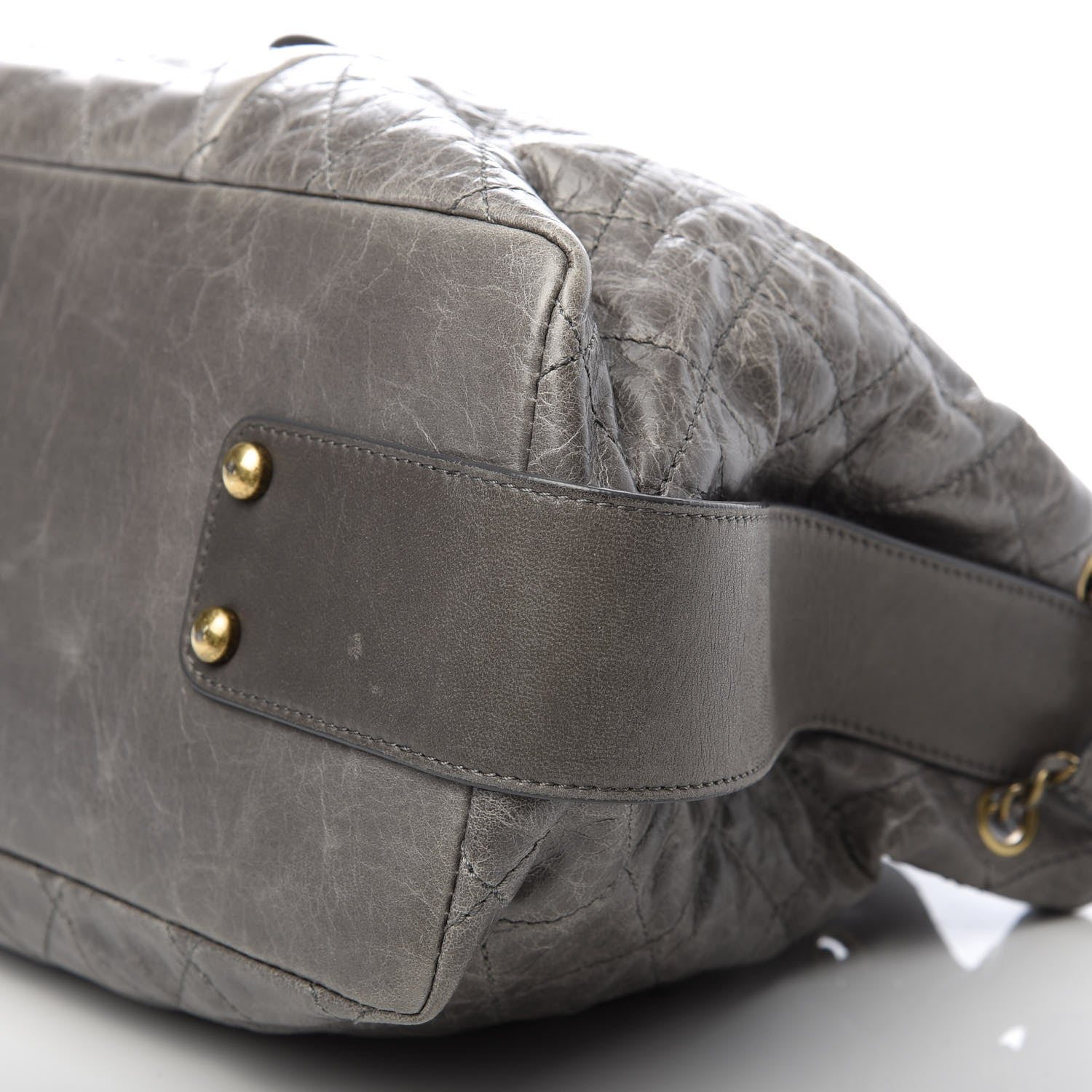 Chanel Glazed Calfskin Stingray Bindi CC Accordion Tote Grey 7 of 10