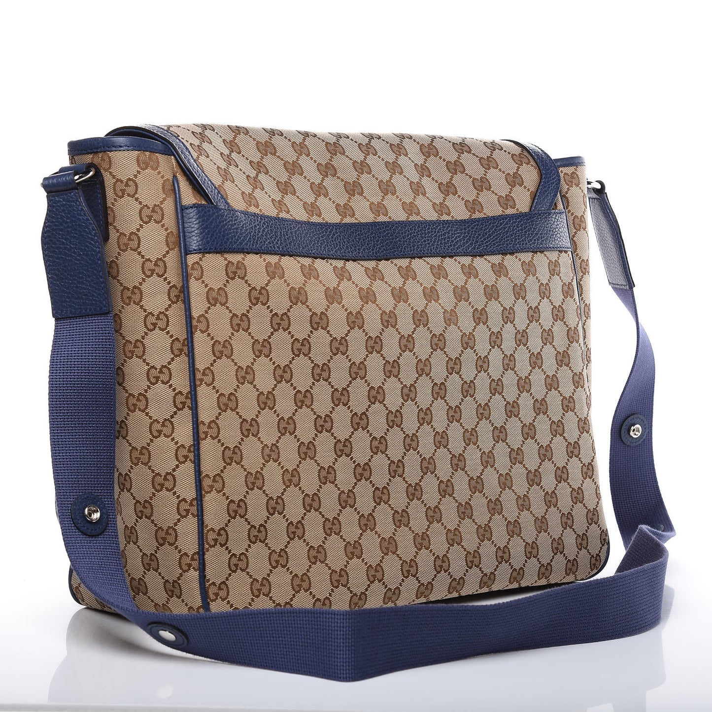 Monogram Convertible Diaper Bag Blue