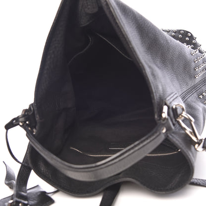 Burberry Calfskin Studded Medium Susanna Hobo Black 5 of 12
