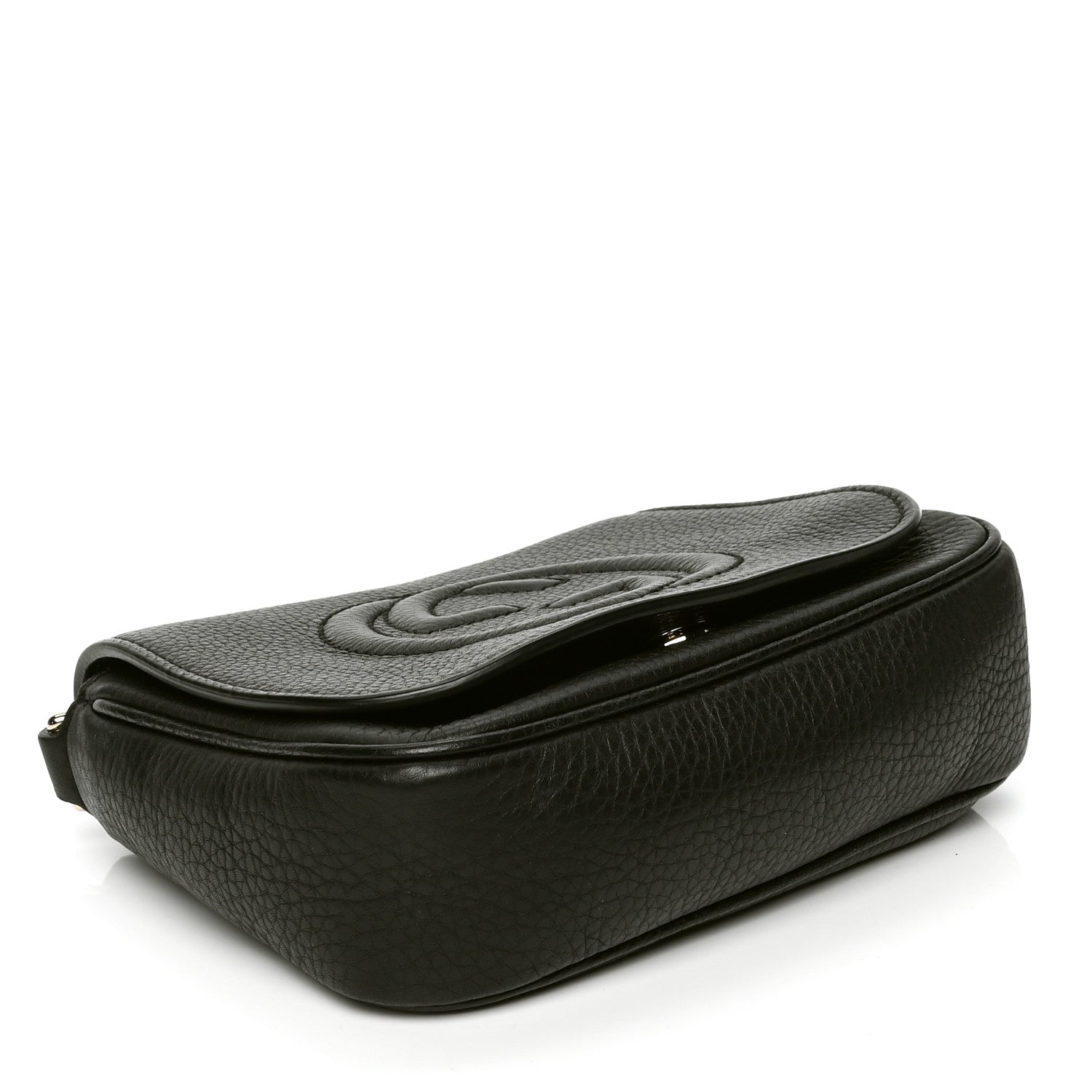 Gucci Pebbled Calfskin Small Soho Flap Crossbody Black 3 of 5