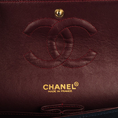 Chanel Jersey Quilted Medium Double Flap Navy 7 of 8