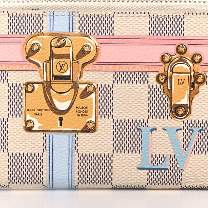 Louis Vuitton Damier Azur Summer Trunks Clemence Wallet 10 of 14