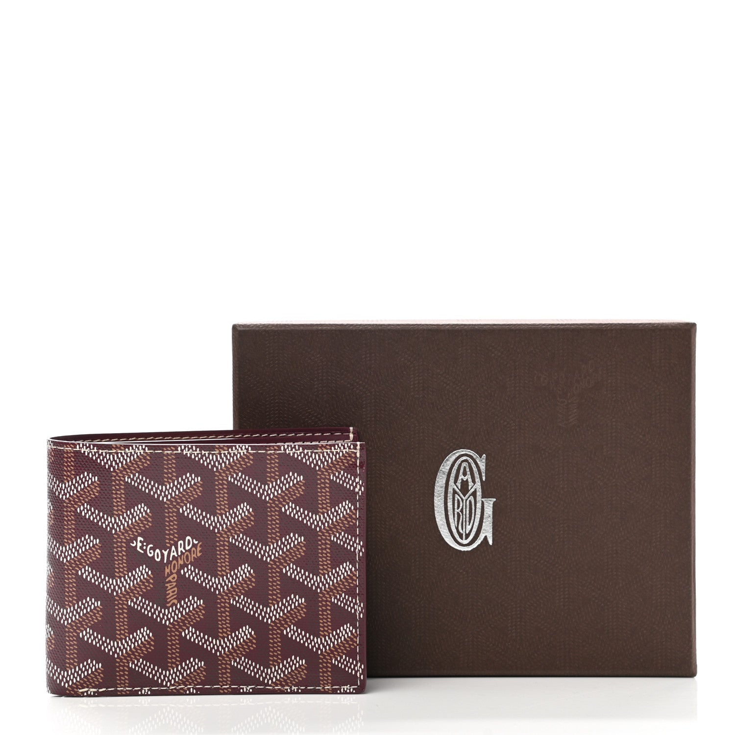 Goyard Goyardine Bi-Fold Victoire PM Wallet Burgundy 8 of 8