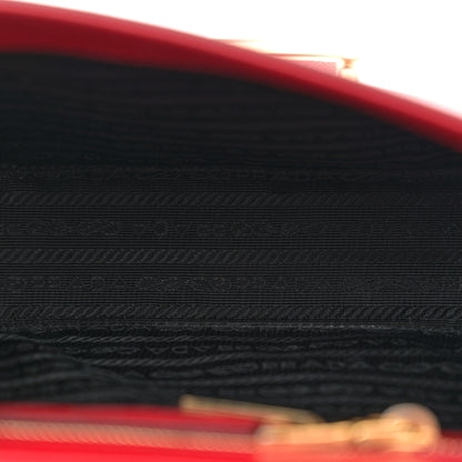 Prada Saffiano Lux Embleme Flap Shoulder Bag Fuoco 5 of 12