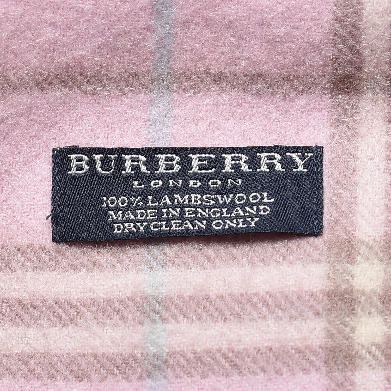 Burberry Lambswool Check Fringe Scarf Pink 4 of 5