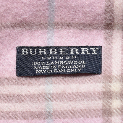 Burberry Lambswool Check Fringe Scarf Pink 4 of 5