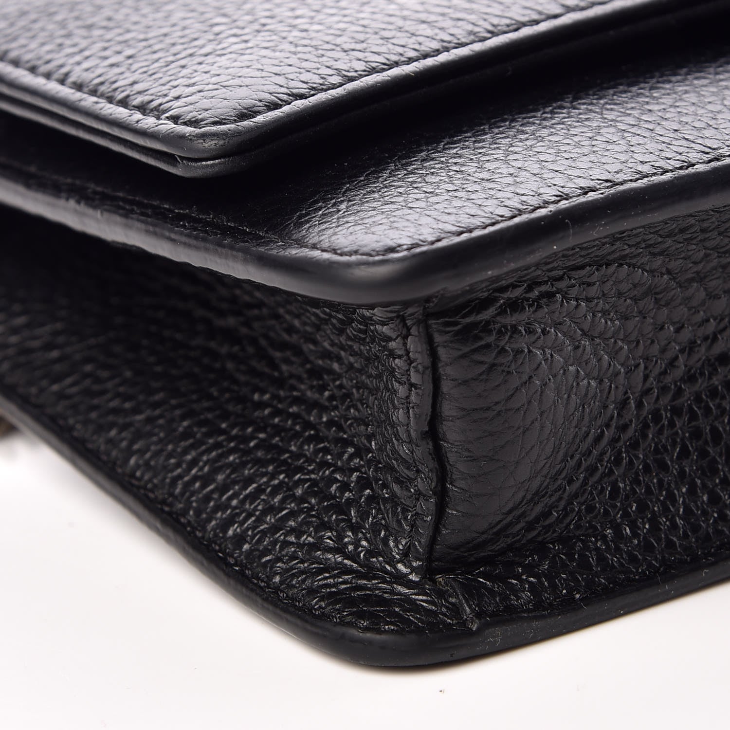 Versace Grained Calfskin Palazzo Chain Evening Bag Black 7 of 8