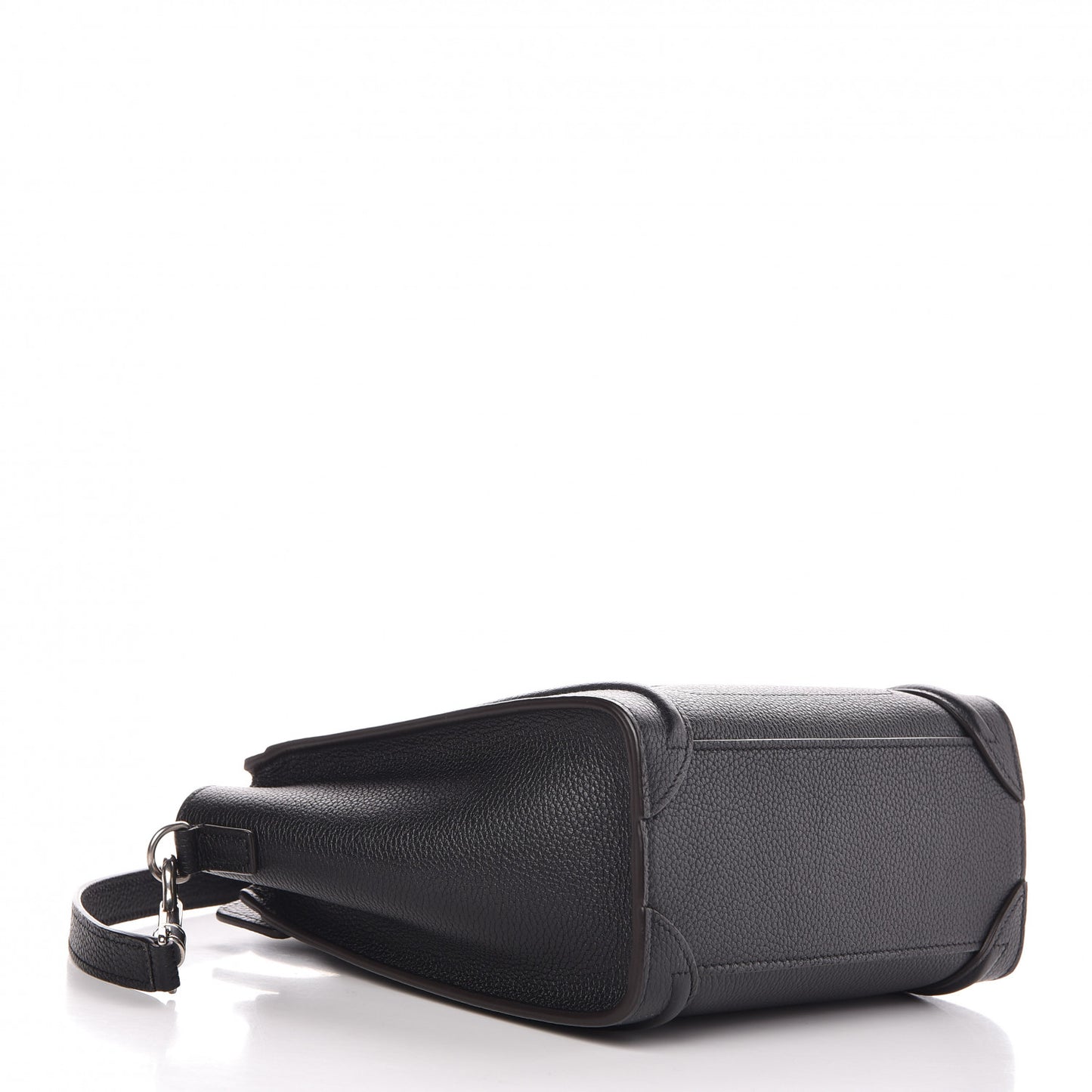 Drummed Calfskin Nano Luggage Black