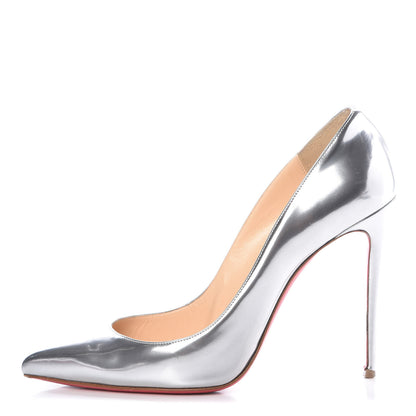 Christian Louboutin Metallic Calfskin So Kate 120 Pumps 42 Silver 1 of 11