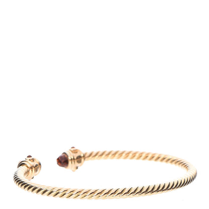 David Yurman 18K Yellow Gold Madeira Citrine 3.5mm Renaissance Bracelet M 3 of 4