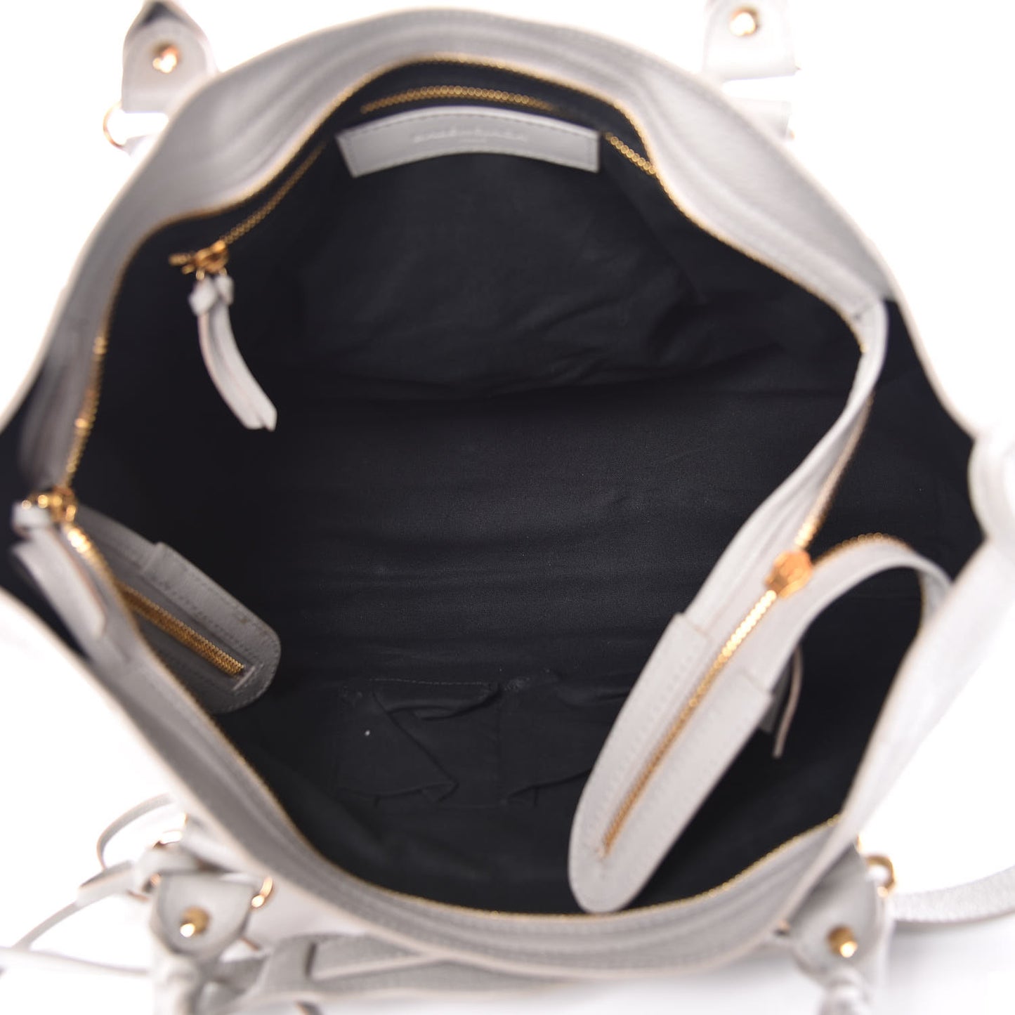 Chevre Gold Metallic Edge Hardware City Gris Glace