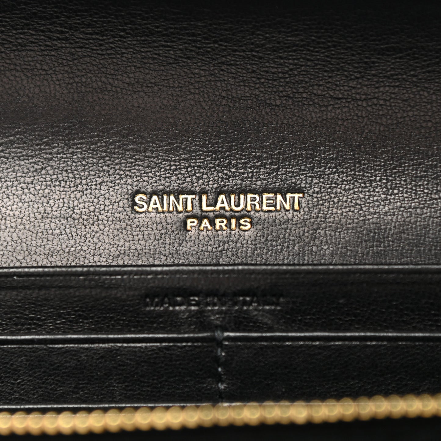 Lambskin Quilted Monogram Large Gabbie Flap Wallet Black