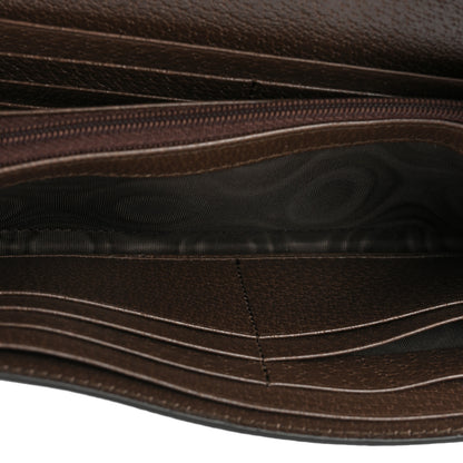 Gucci GG Supreme Monogram Web Ophidia Continental Wallet Brown 6 of 10