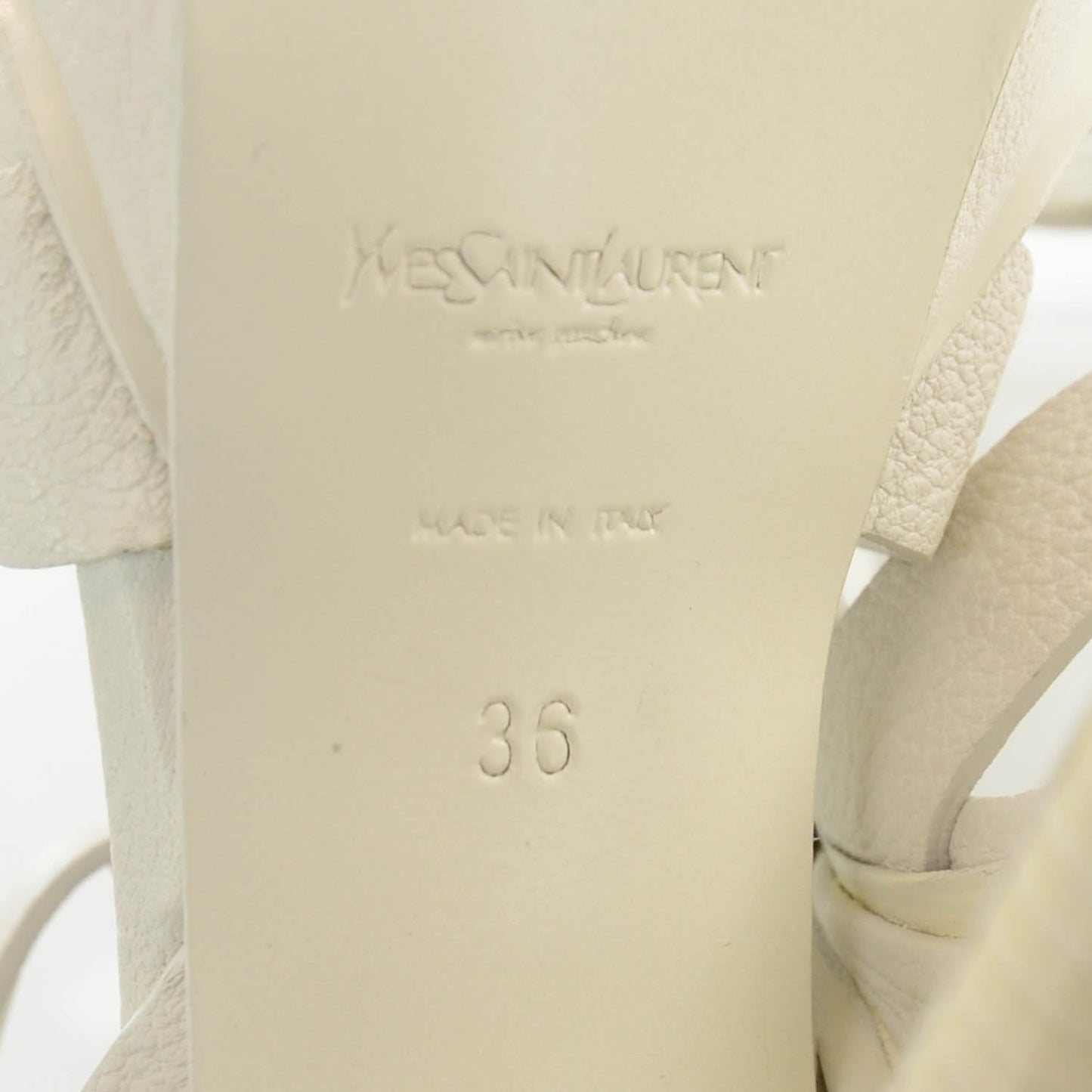 Leather Tribute Platform Heels 36 White