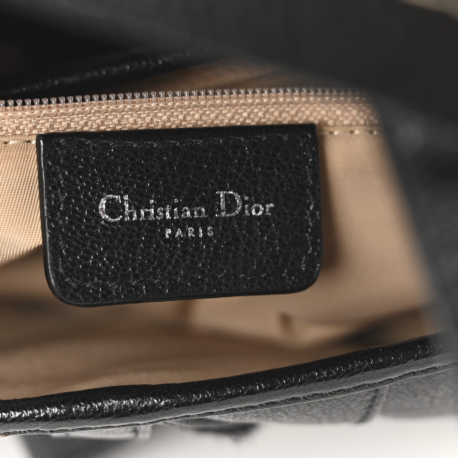 Christian Dior Shiny Goatskin Saddle Bag Black 6 of 10