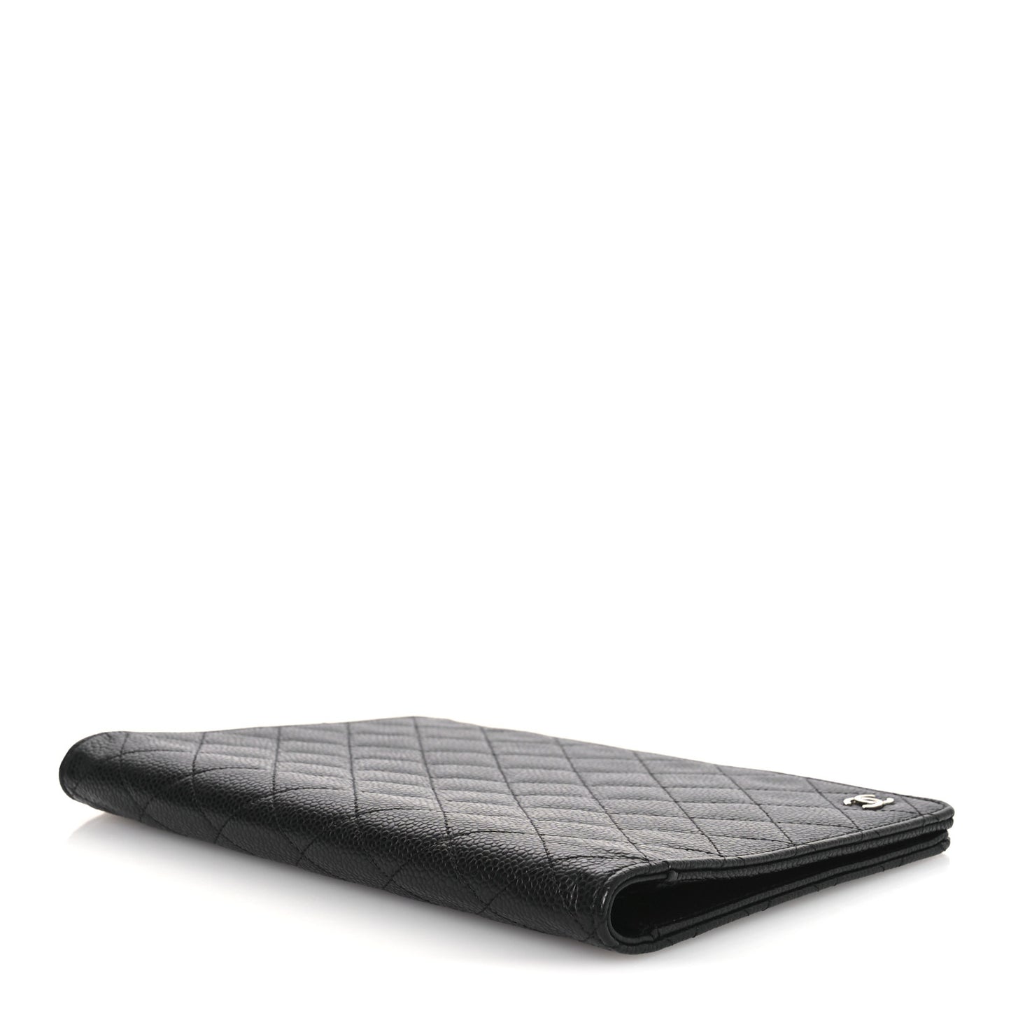 Caviar Quilted Large Agenda Cover Black